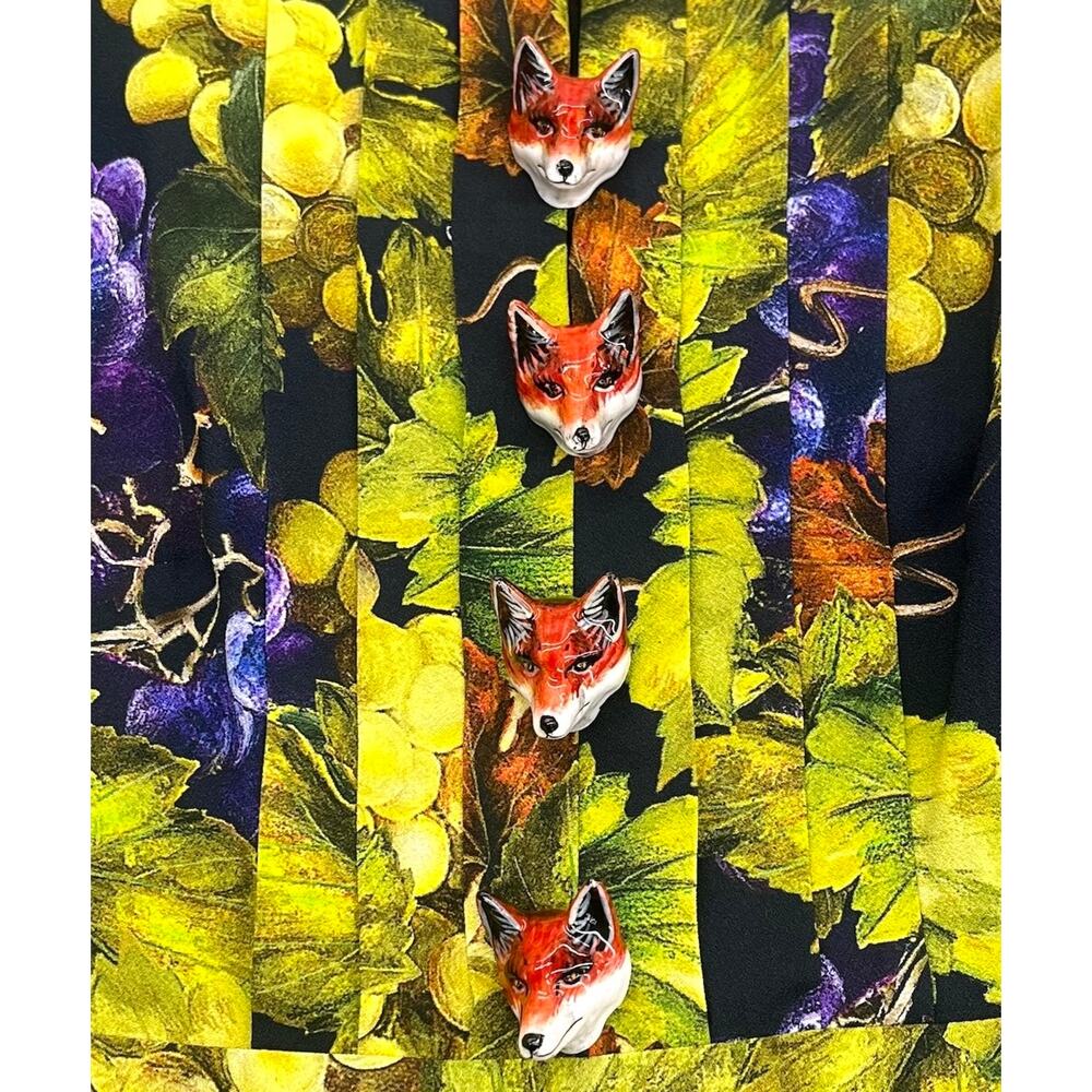NWT Dolce & Gabbana Grape Print Embellished Dress Yellow IT 44 / L - Picture 6 of 10